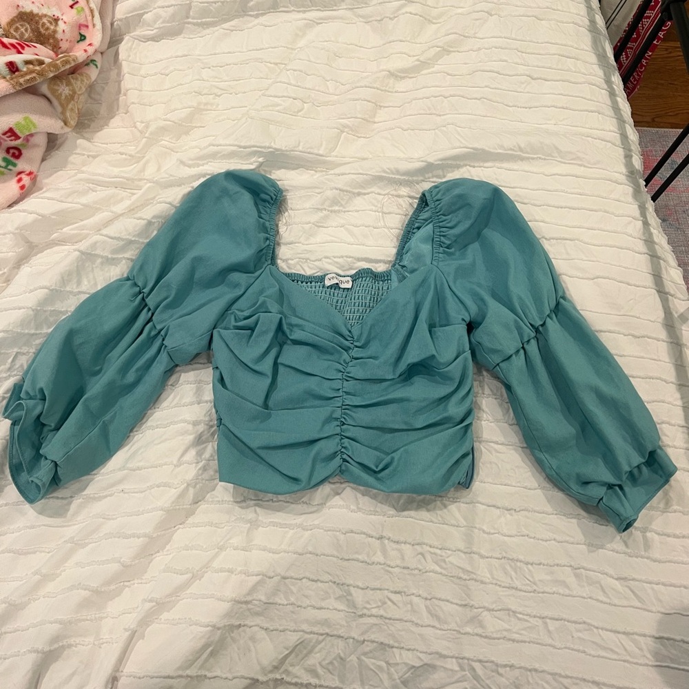 Blue Vestique Top